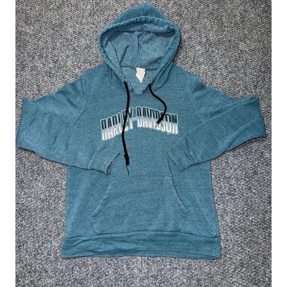 Harley-Davidson Teal Pullover Hoodie Women's Graphic Print Grand Canyon Prescott